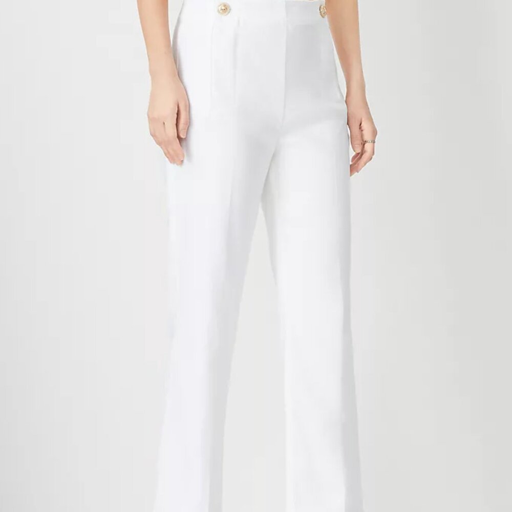 Ann Taylor The Pencil Sailor Pant in Linen Twill - Picture 3 of 3
